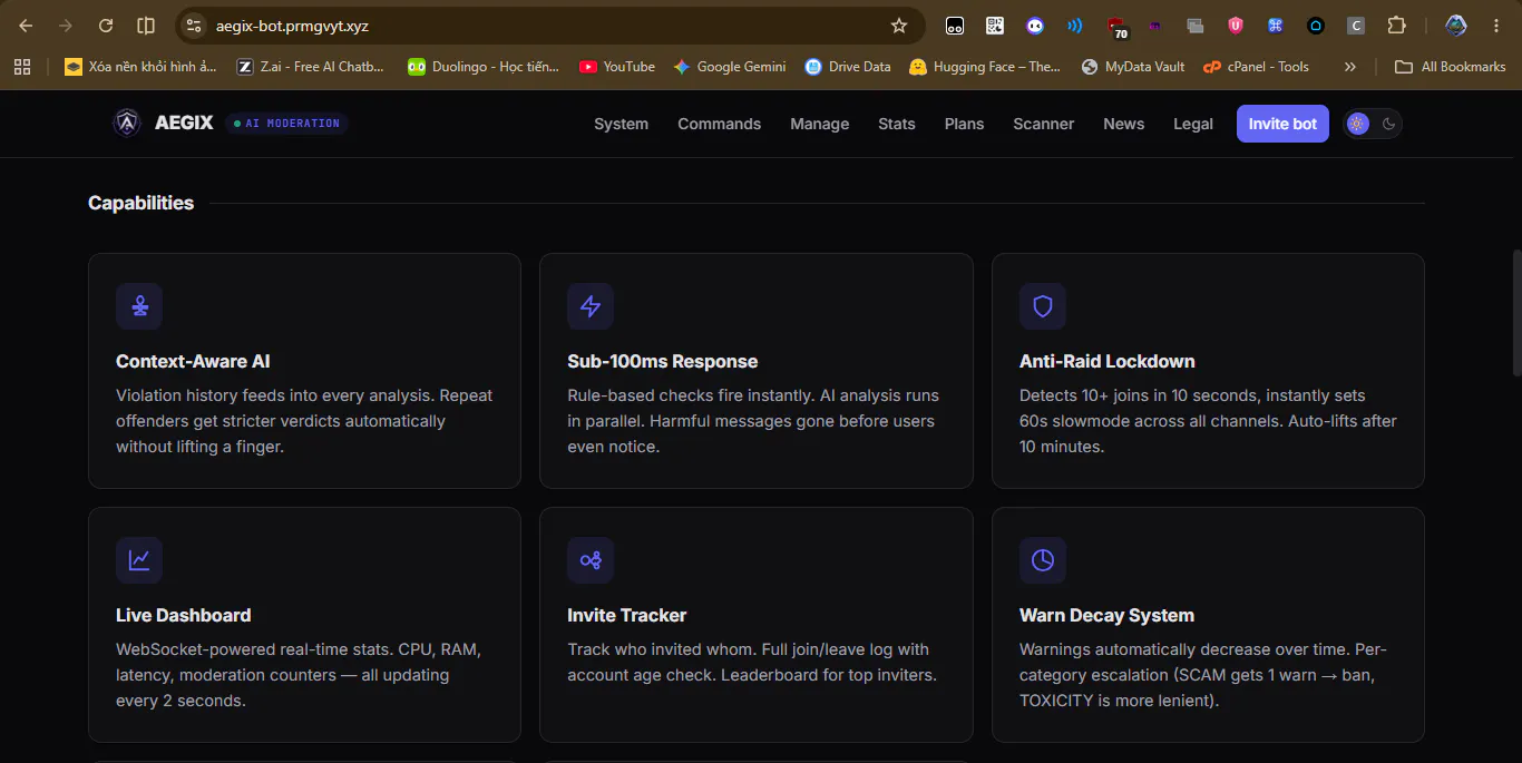 AEGIX — Advanced Discord Moderation gallery image