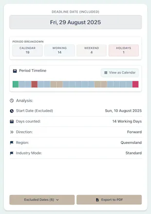 Working Day Calculator gallery image