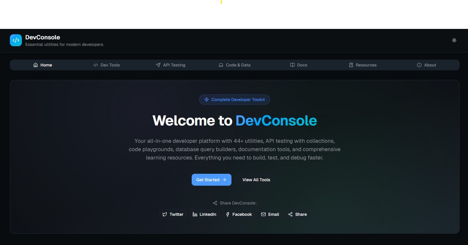 DevConsole gallery image