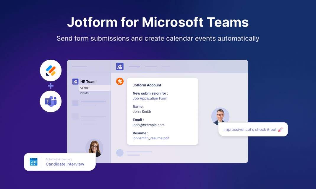 Microsoft टीमों के लिए jotform media 1