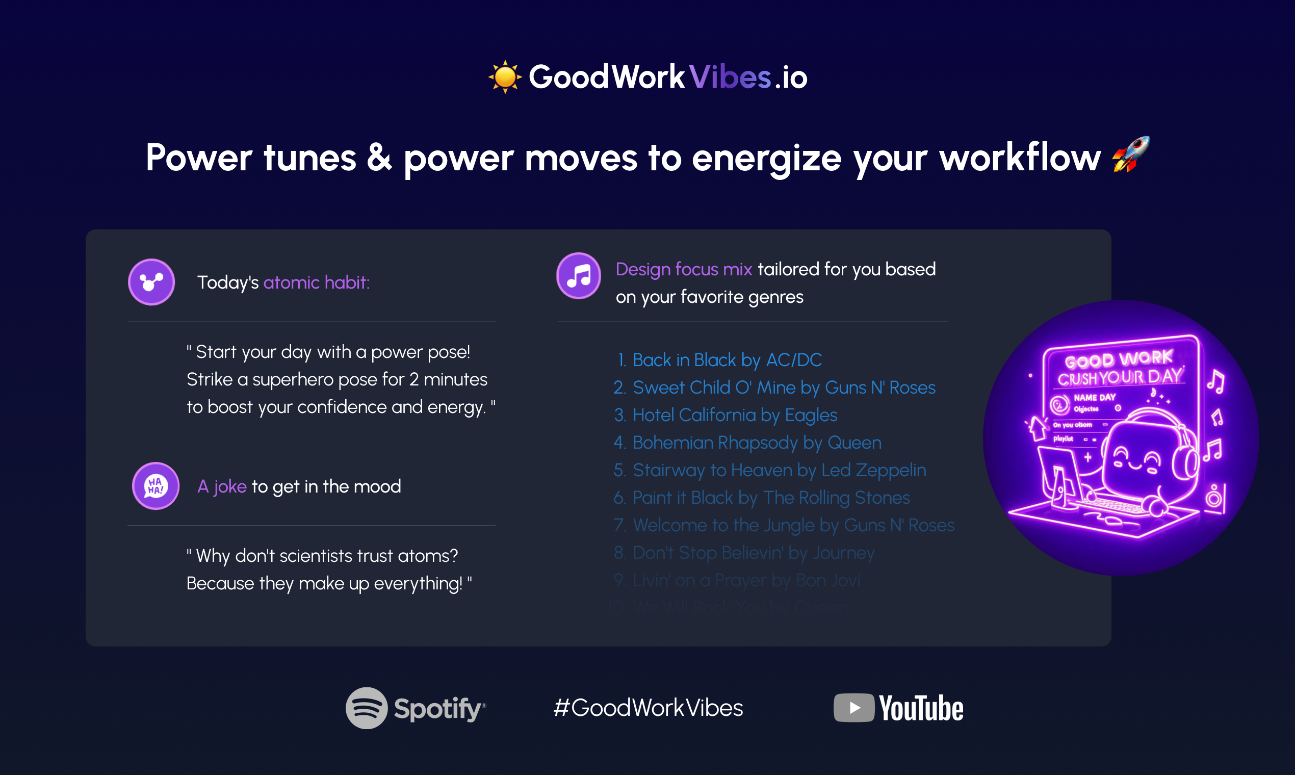 #Goodworkvibes - La tua dose giornaliera di fantastiche playlist e vibrazioni media 3