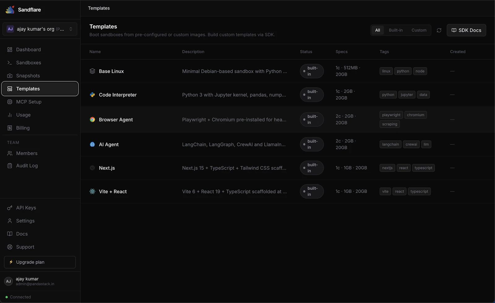 Sandflare screenshot 2