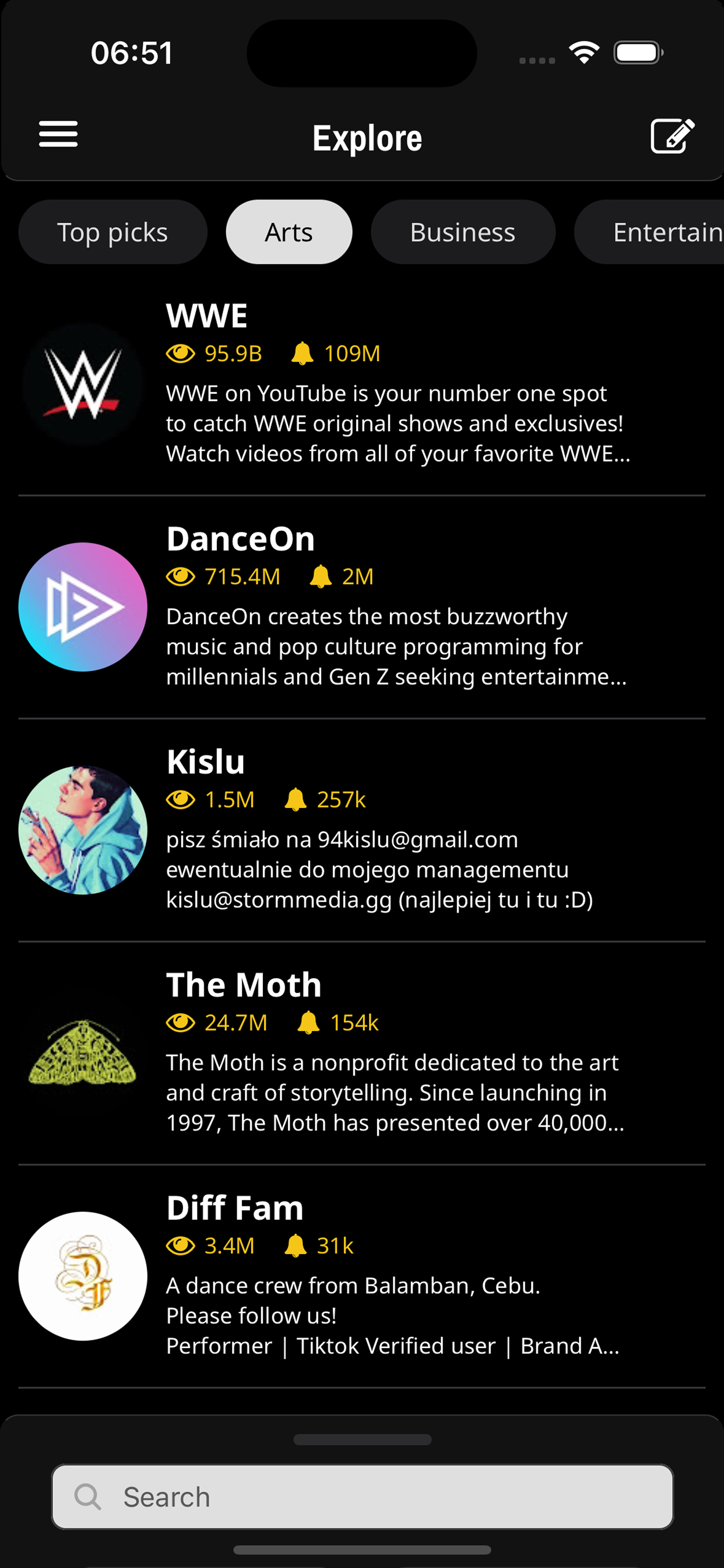 Influencemeter iOS app gallery image