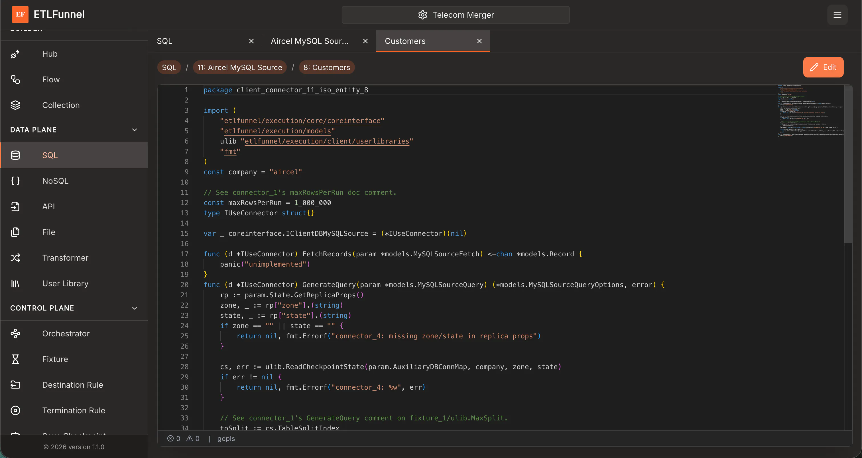 ETLFunnel Community Edition v1.1.0 screenshot 2
