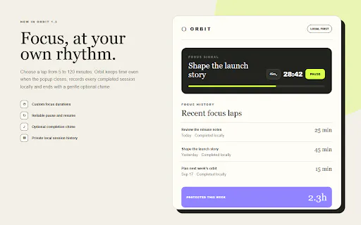 Orbit — Personal Command Center gallery image