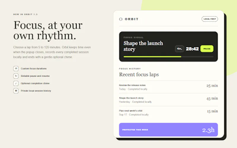 Orbit — Personal Command Center screenshot 4