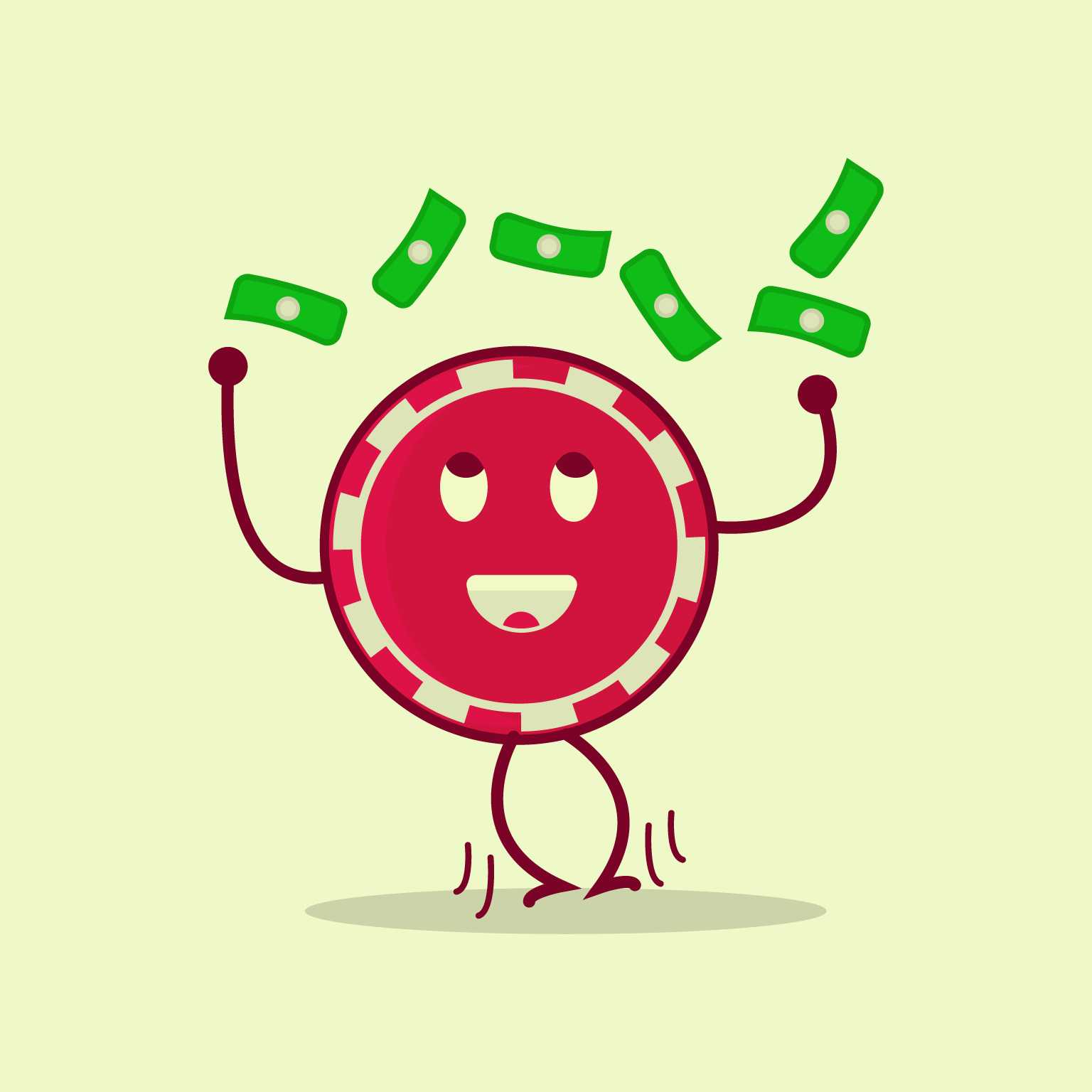 Moody Poker Coins Sticker Pack