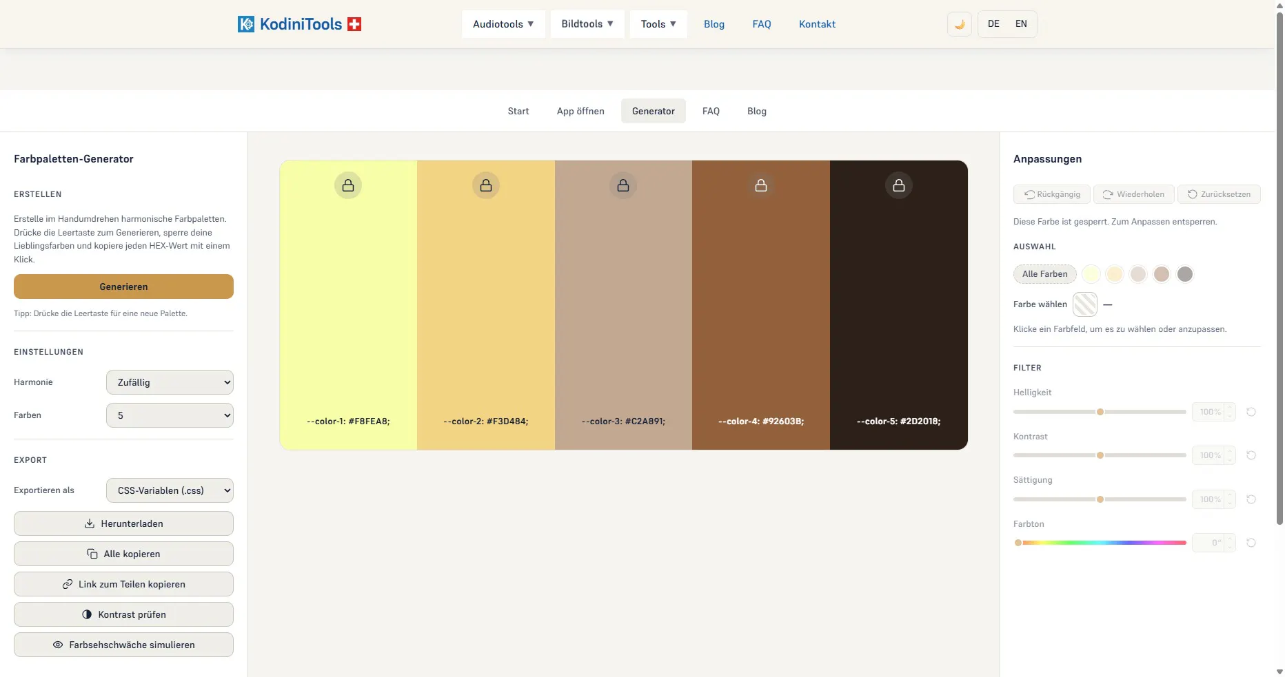 Color Extraktor im Browser gallery image