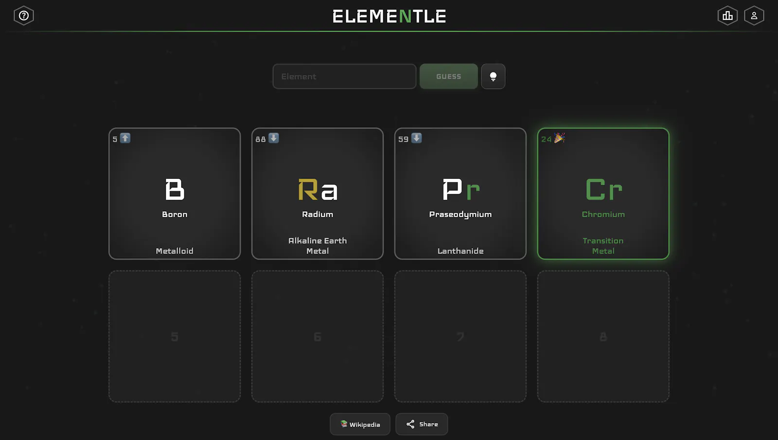 Elementle screenshot 4