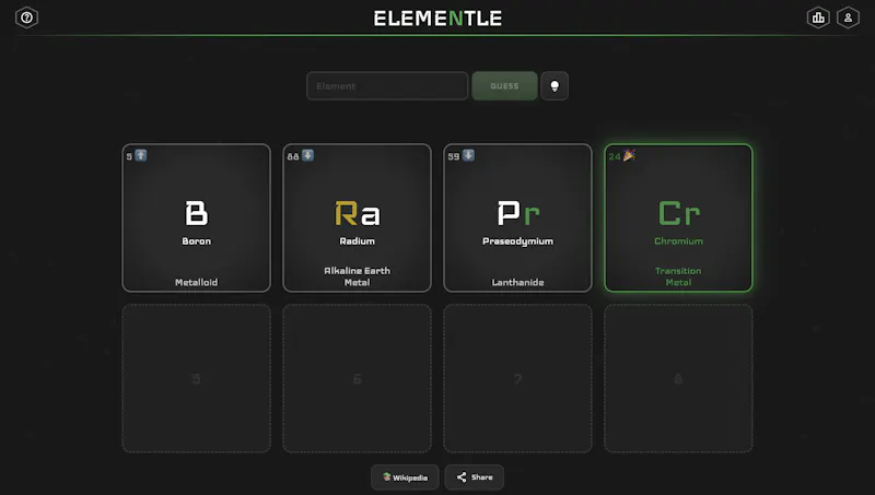 Elementle screenshot 4