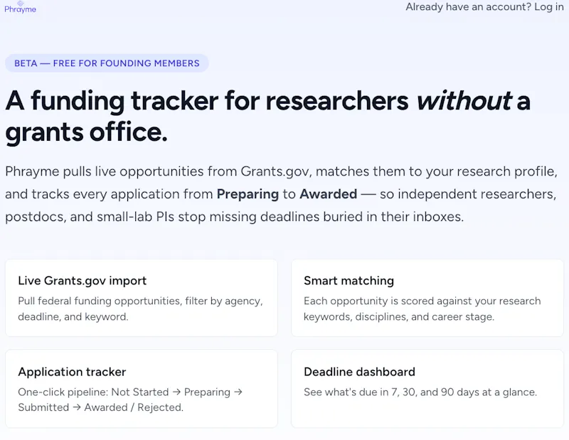 Phrayme.com screenshot 1