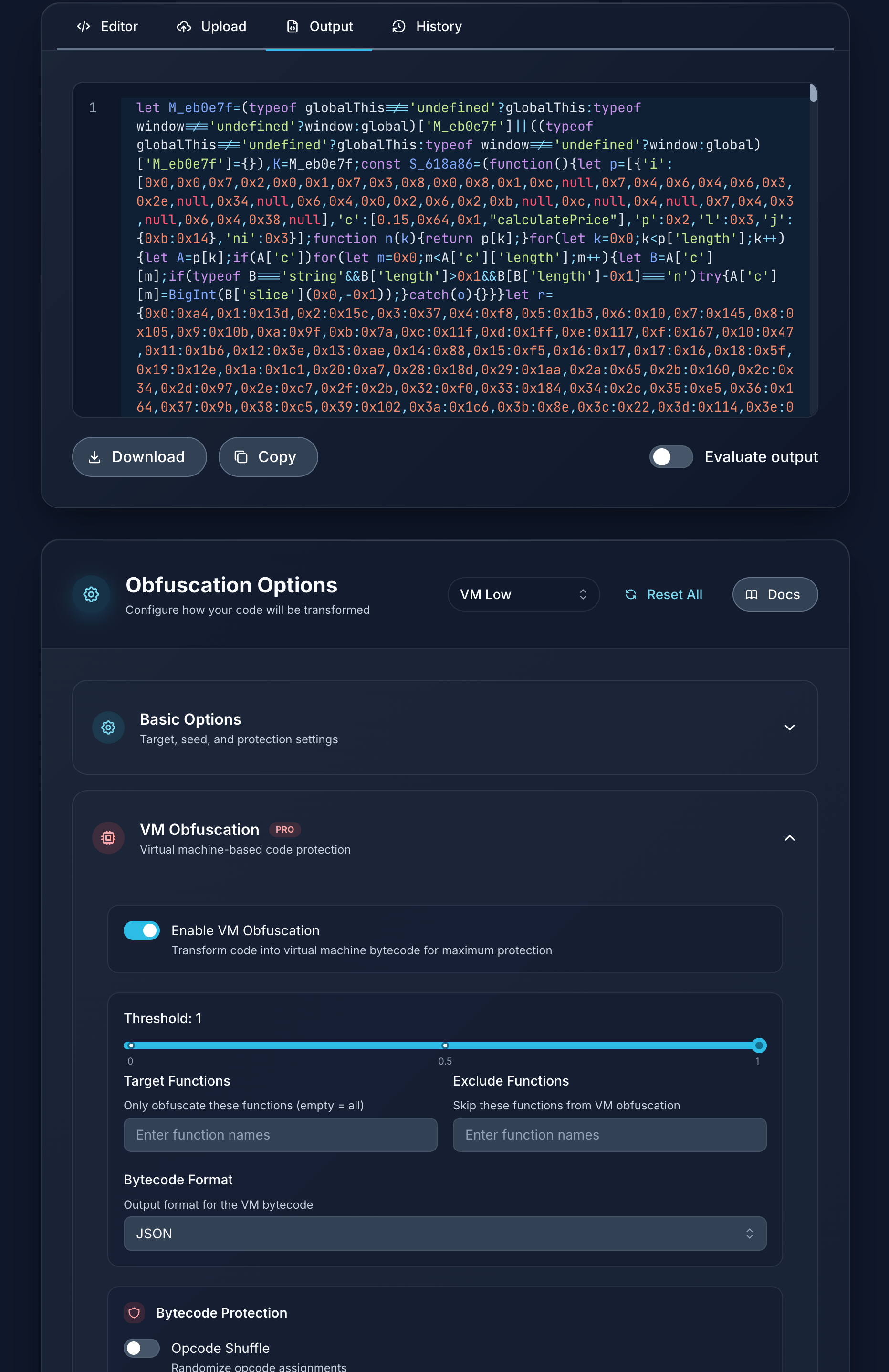 JavaScript Obfuscator Pro screenshot 3
