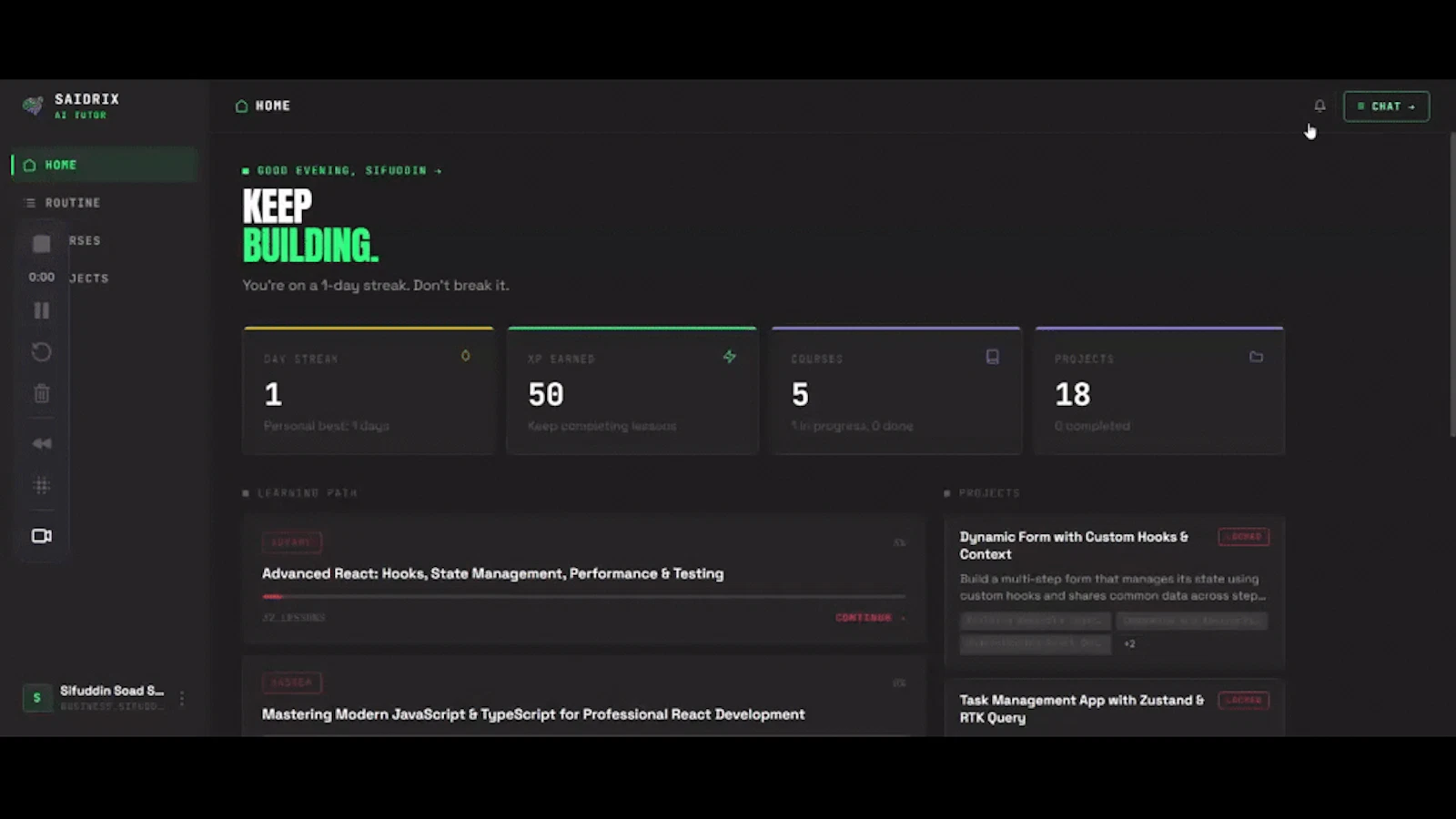 Saidrix AI Tutor screenshot 1 (video preview)