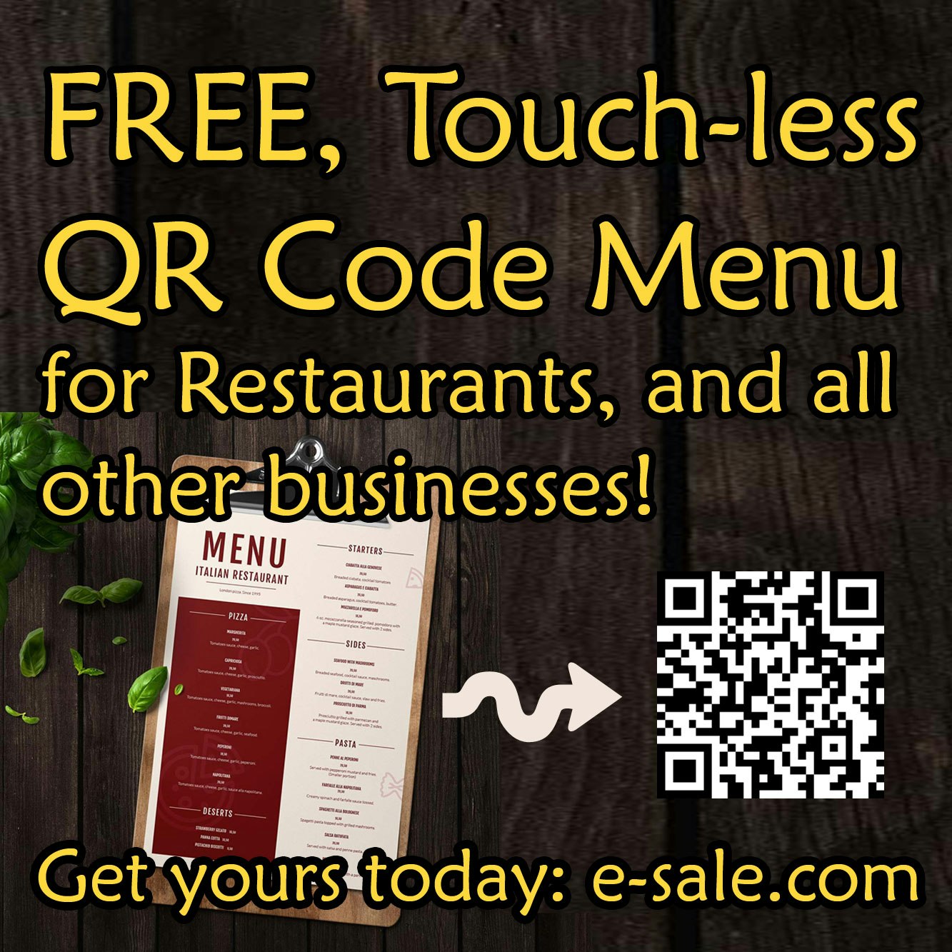 E-sale: QR Code Menus for Restaurants gallery image