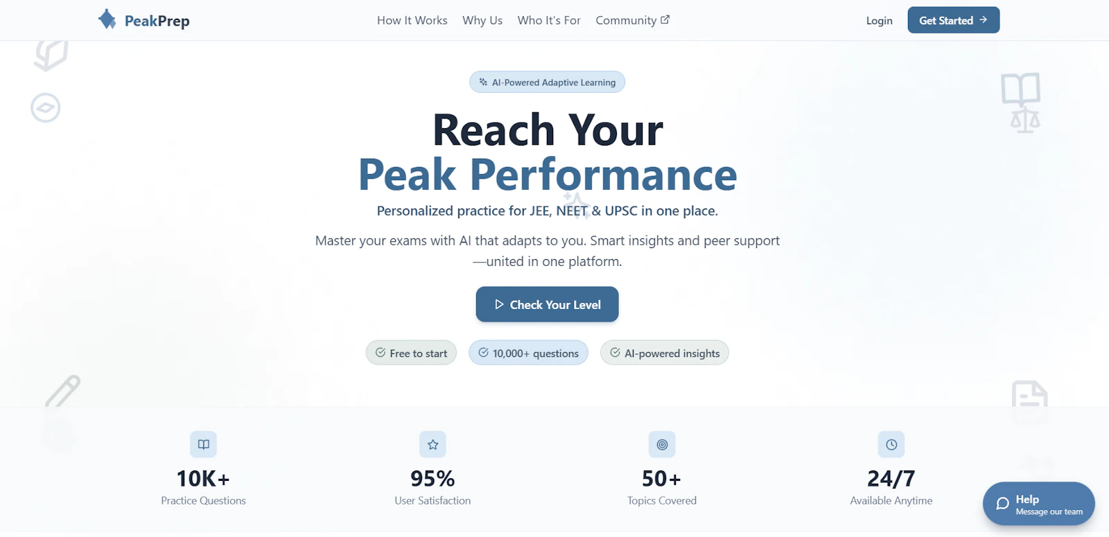 PeakPrep screenshot 1