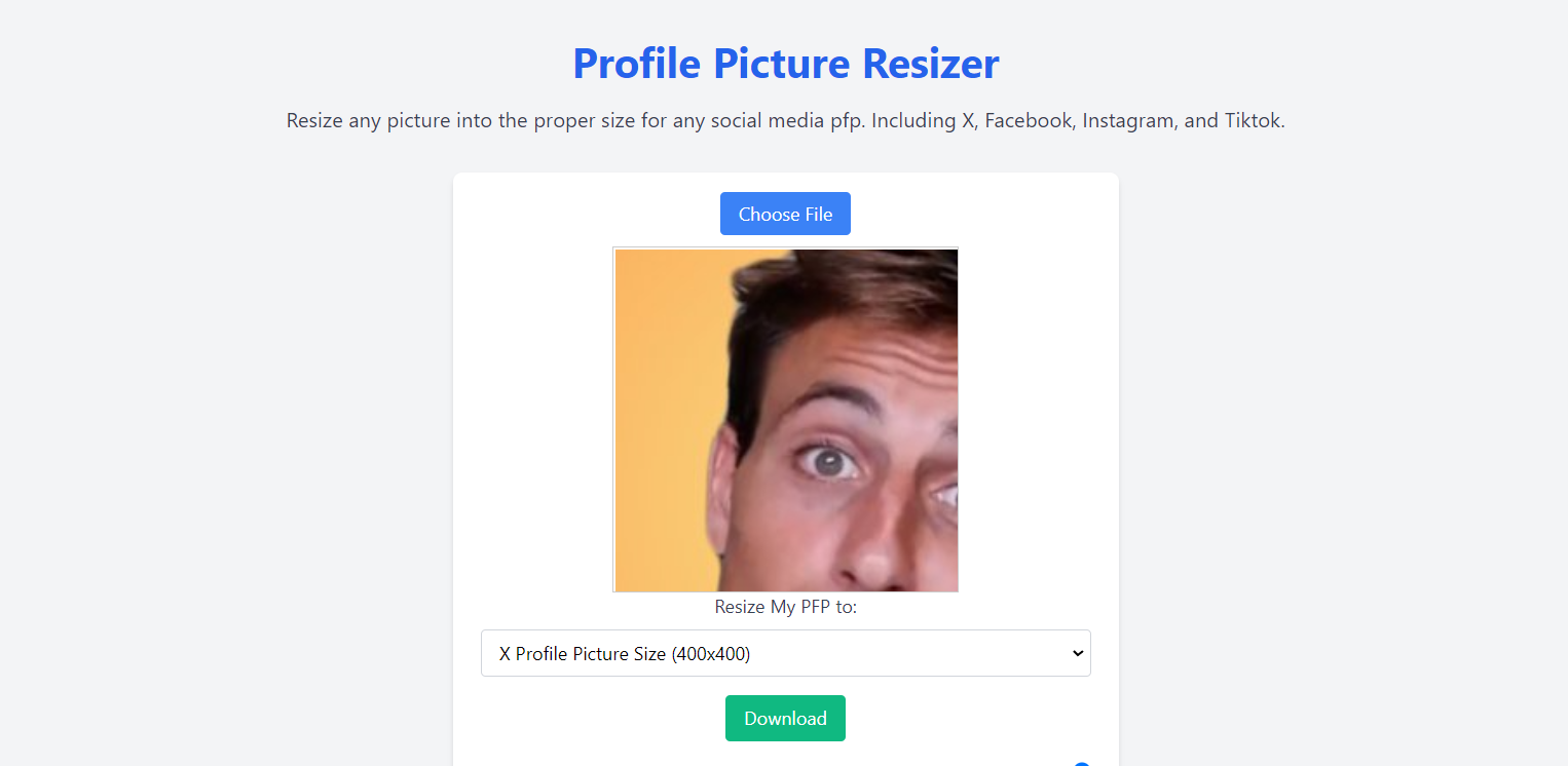 プロフィール写真のリジザー - 任意の画像を数秒でサイズ変更しますメディア1