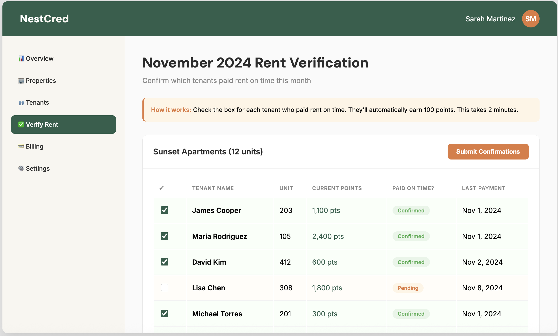 NestCred - Screenshot 2 showing product features and functionality