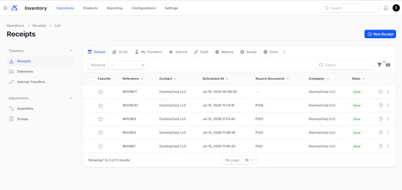 Aureus ERP screenshot 4