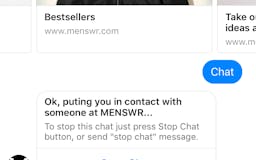 MENSWR Facebook Messenger App media 1