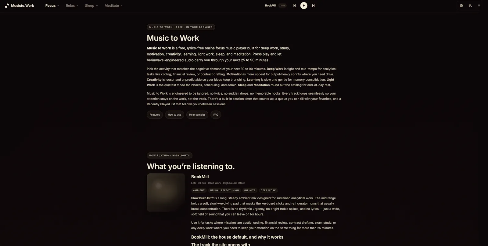 Musicto.Work screenshot 3