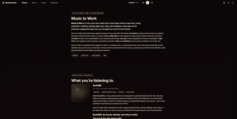 Musicto.Work screenshot 3