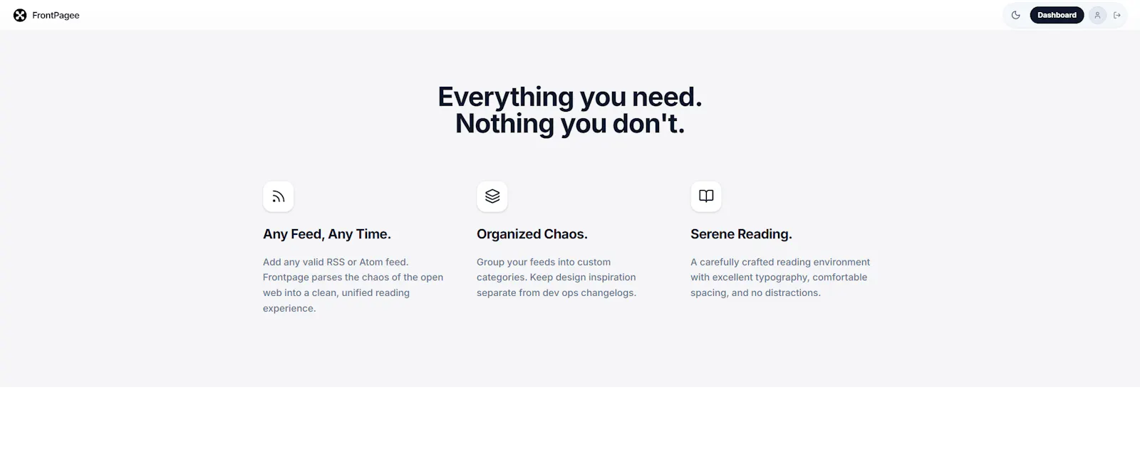Frontpage screenshot 3