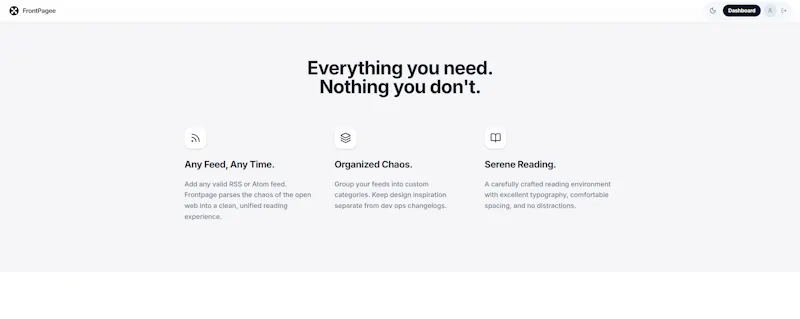 Frontpage screenshot 3