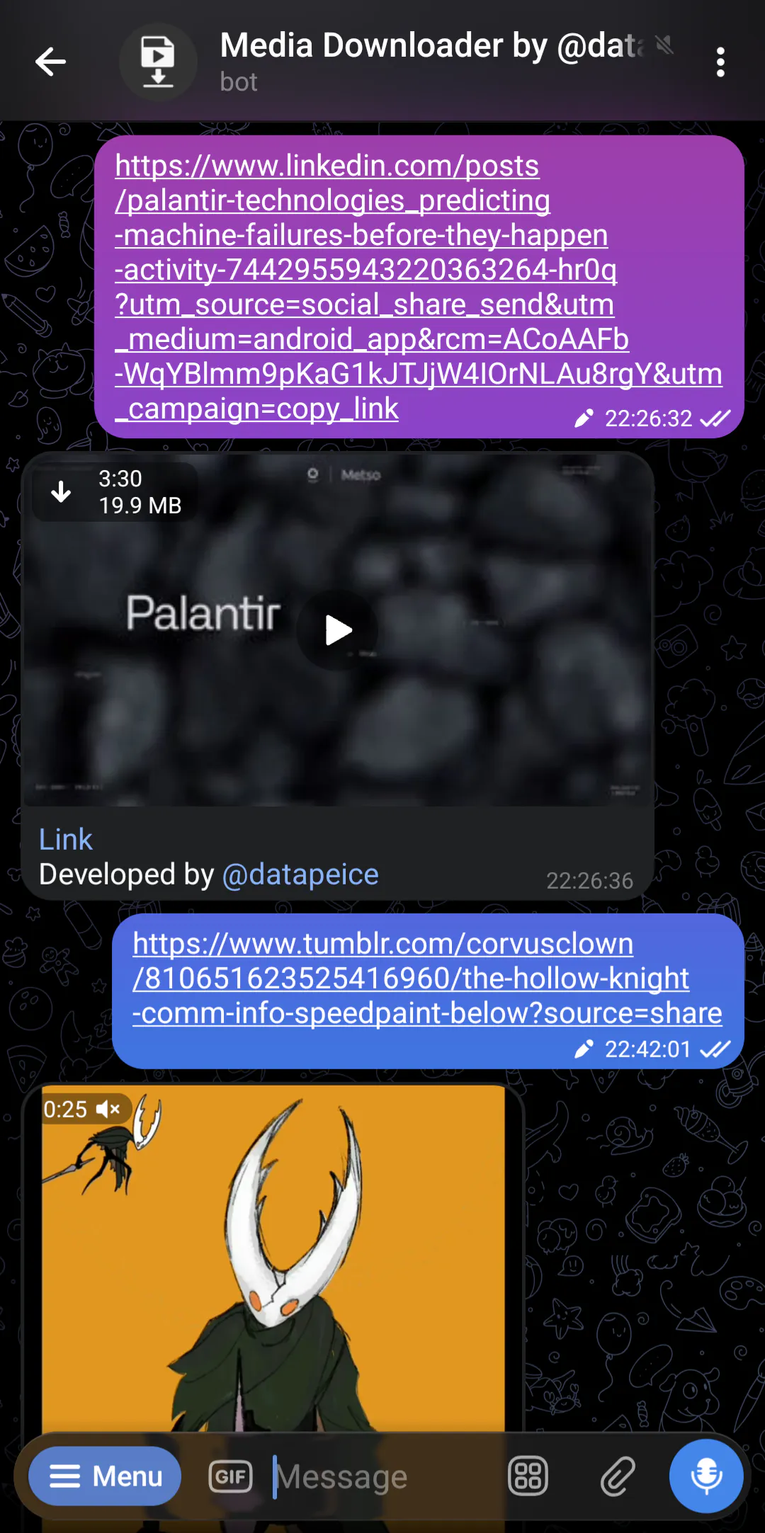 Media downloader bot in Telegram product banner