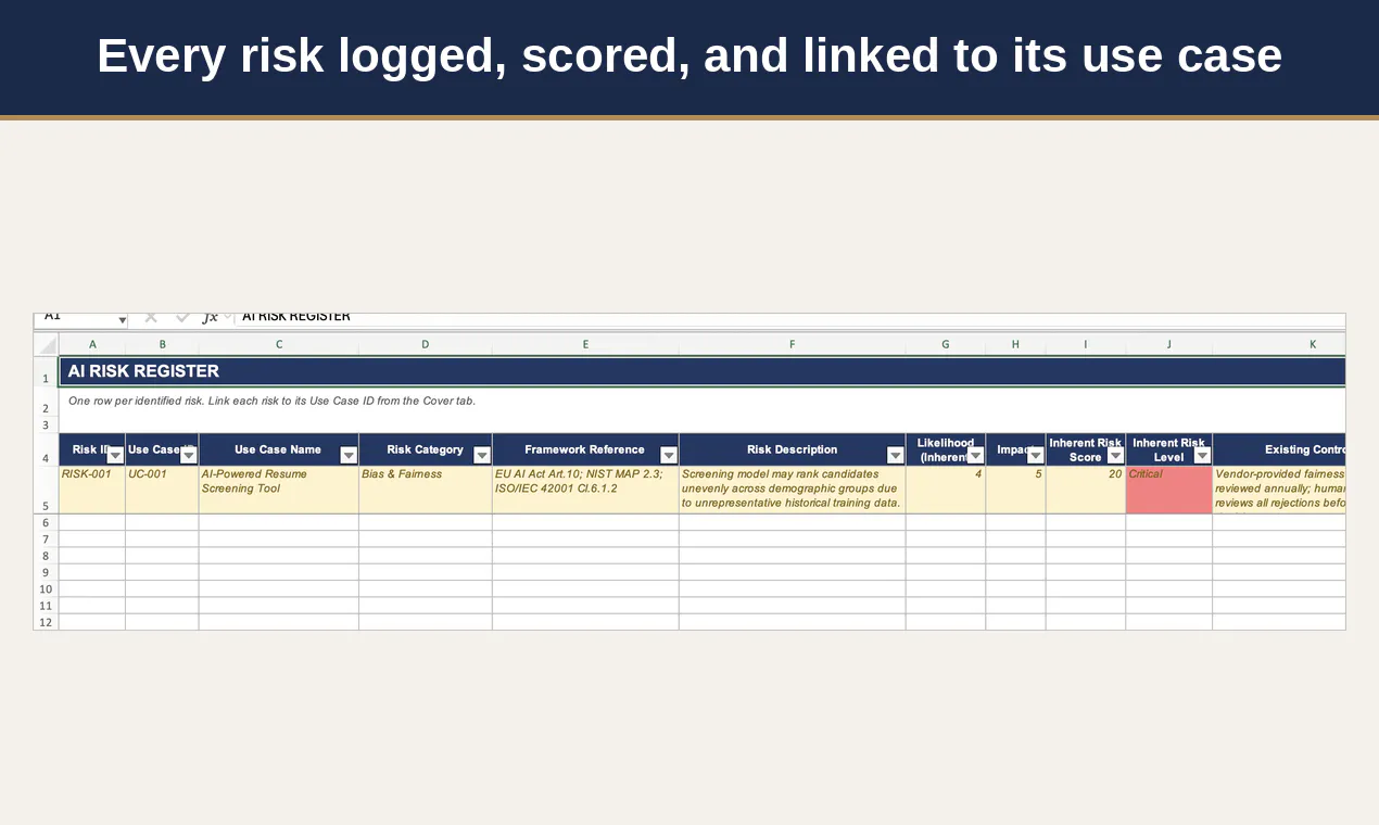 AI UseCase Intake& Risk Register Toolkit gallery image