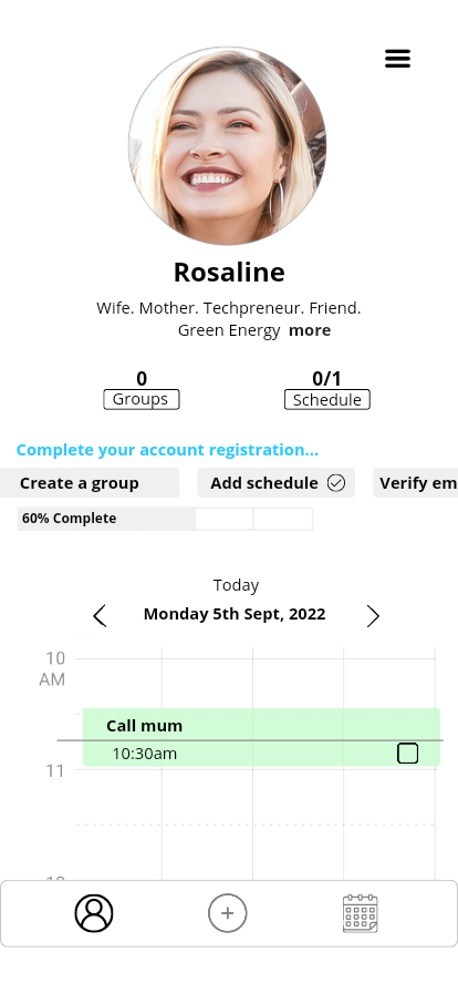 hyve - A social media platform for scheduling your personal life. media 2