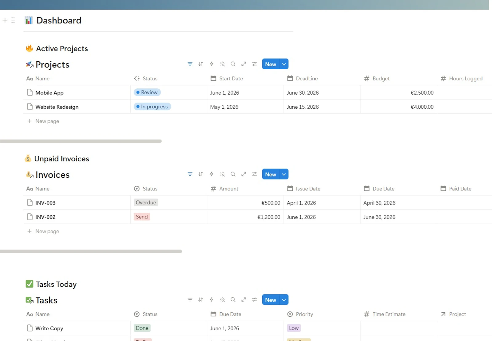 Freelancer OS screenshot 3