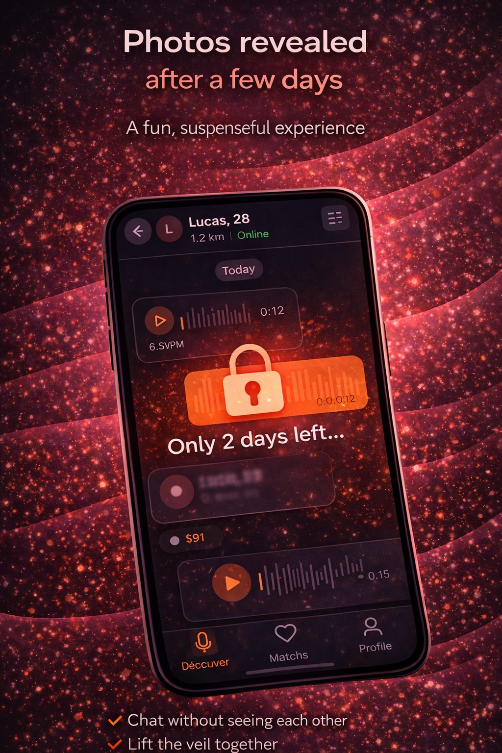 Blindly - Voice first dating - Screenshot 3 showing product features and functionality