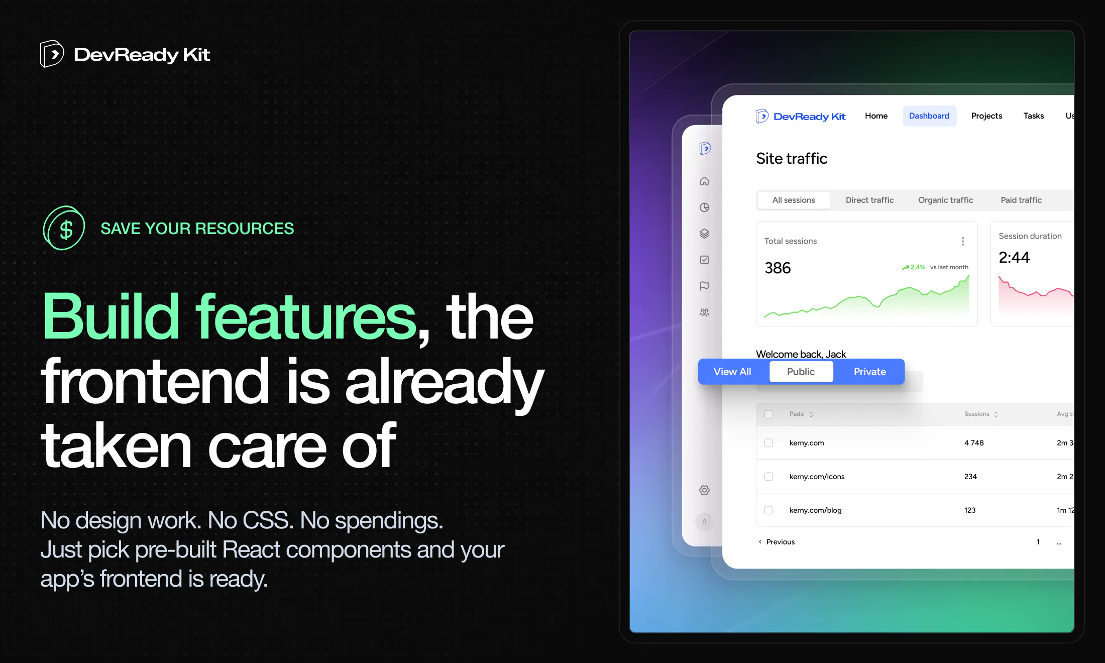 DevReadyKit: UI Framework tailored for SaaS & Devtools MVP’s | Product Hunt