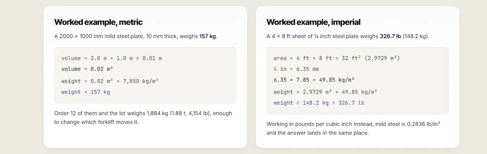 Steel Plate Weight Calculator screenshot 3