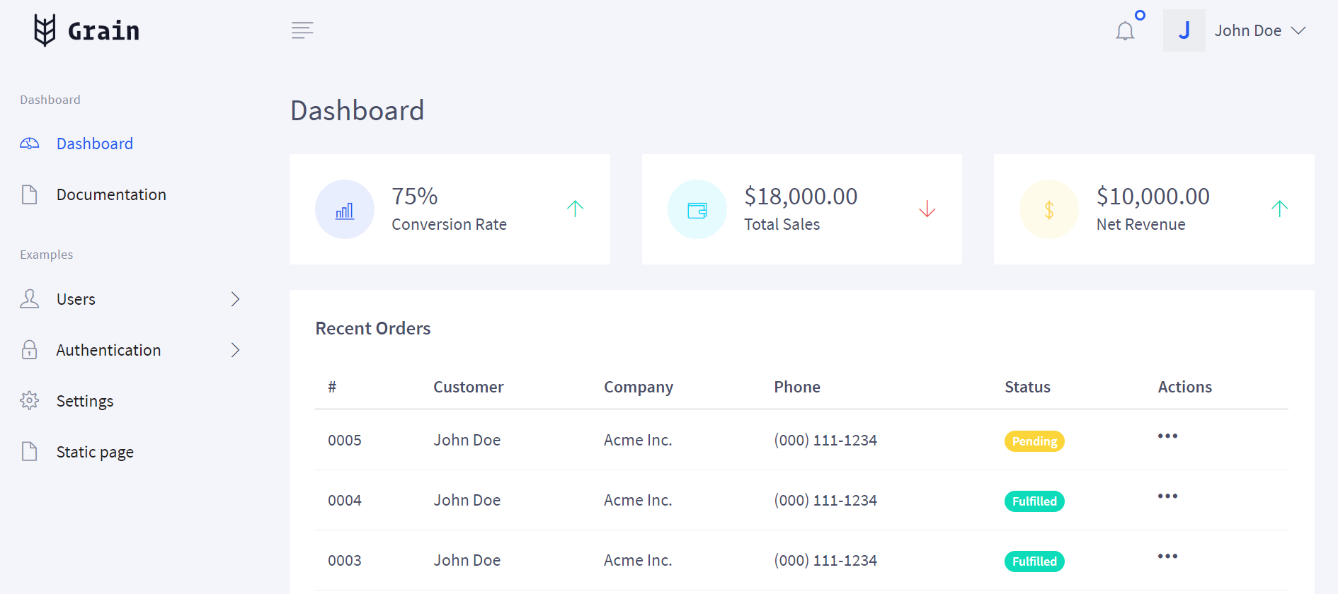Grain Dashboard gallery image