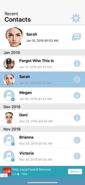 Recent Contacts - Reco gallery image