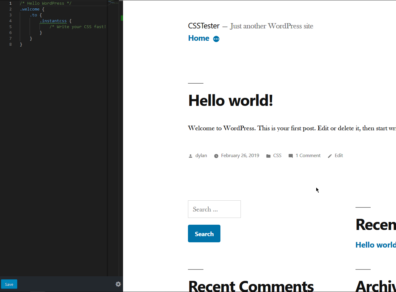Instant CSS gallery image