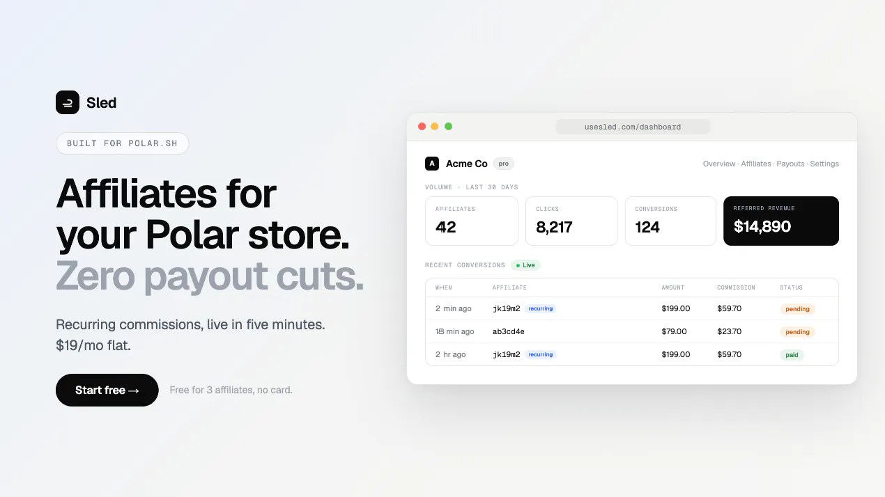 Sled product