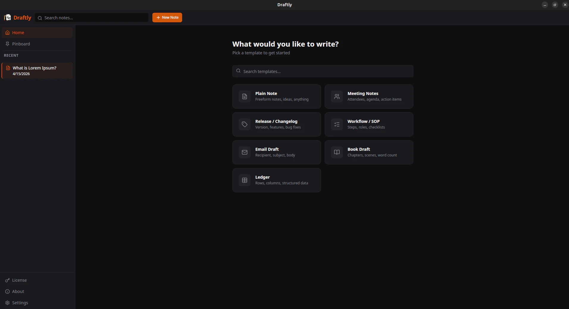 Draftly 대표 미리보기