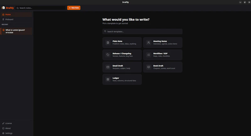 Draftly screenshot 1