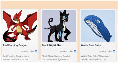 Aimons.xyz AI-generated creatures gallery image