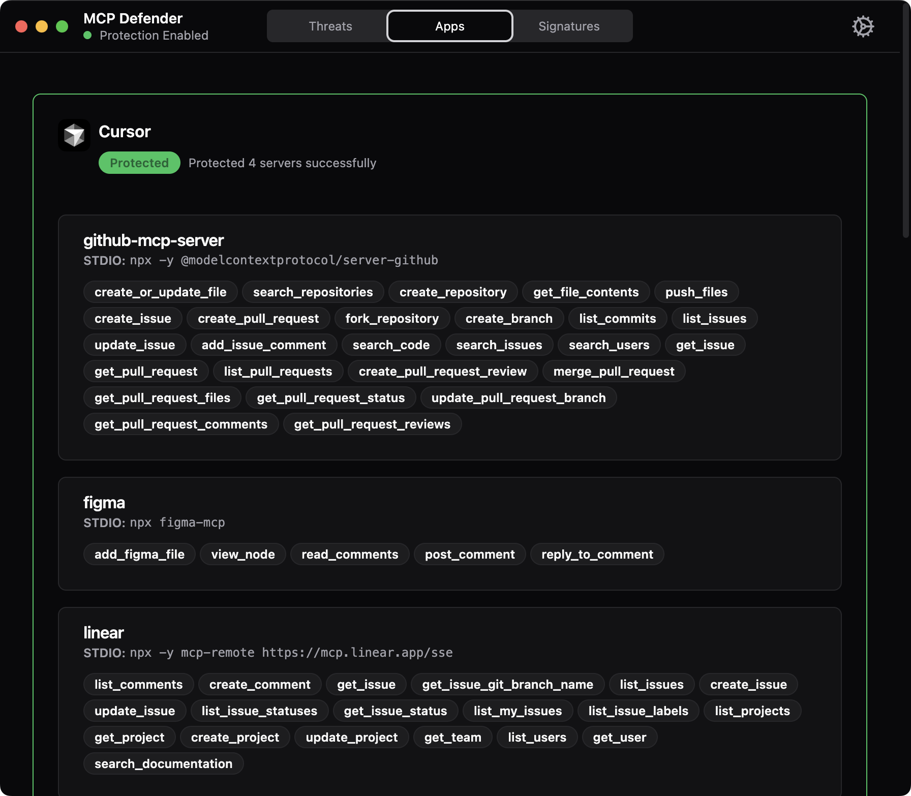 MCP Defender - İmleç ve diğer AI uygulamalarını otomatik olarak korur medya 3
