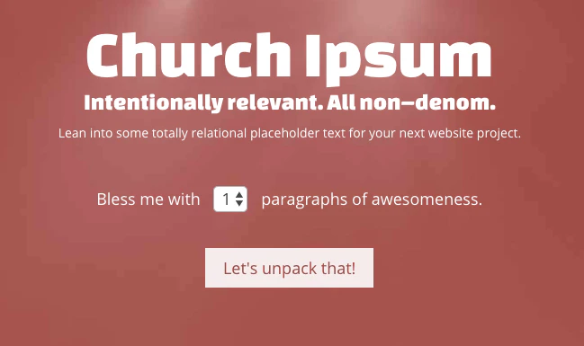 Church Ipsum