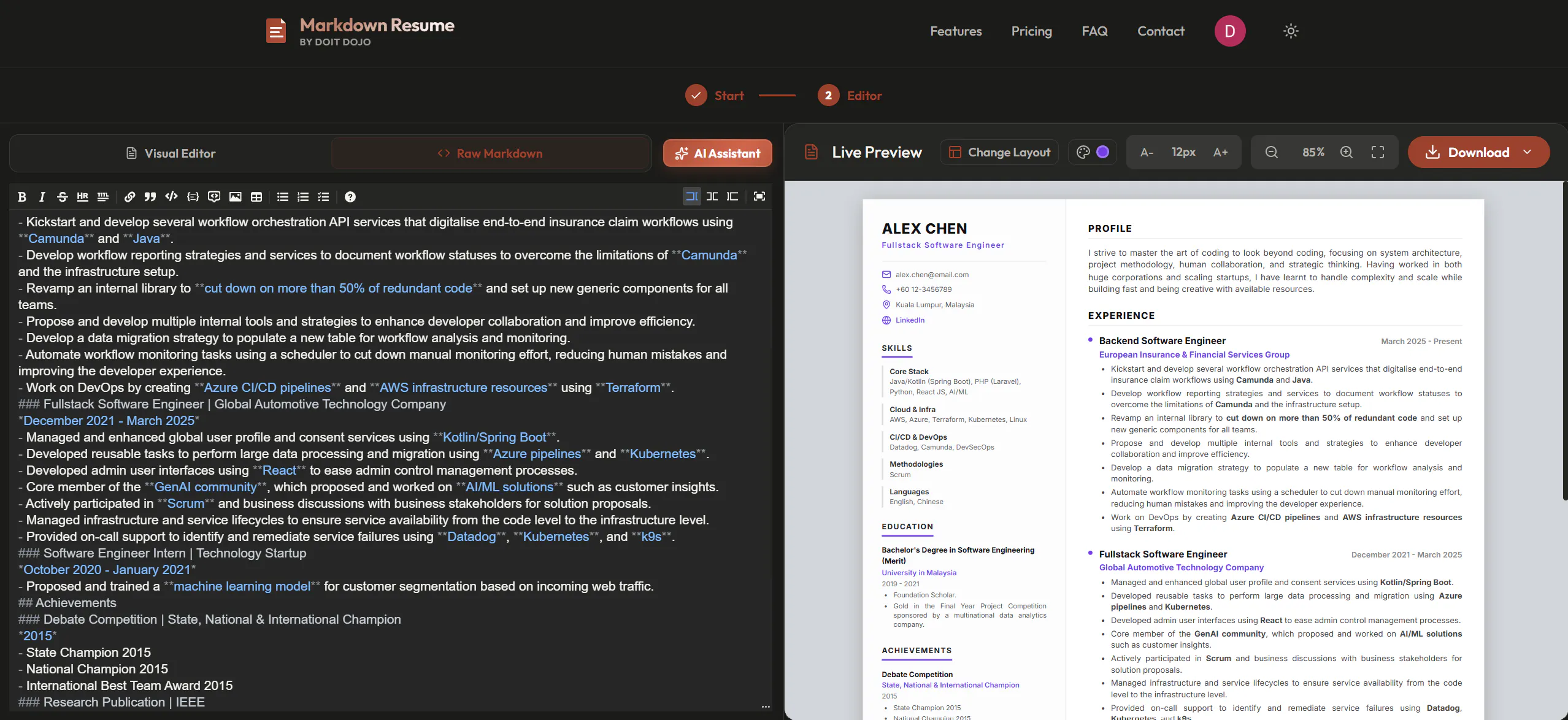 Markdown Resume Builder 截图 9