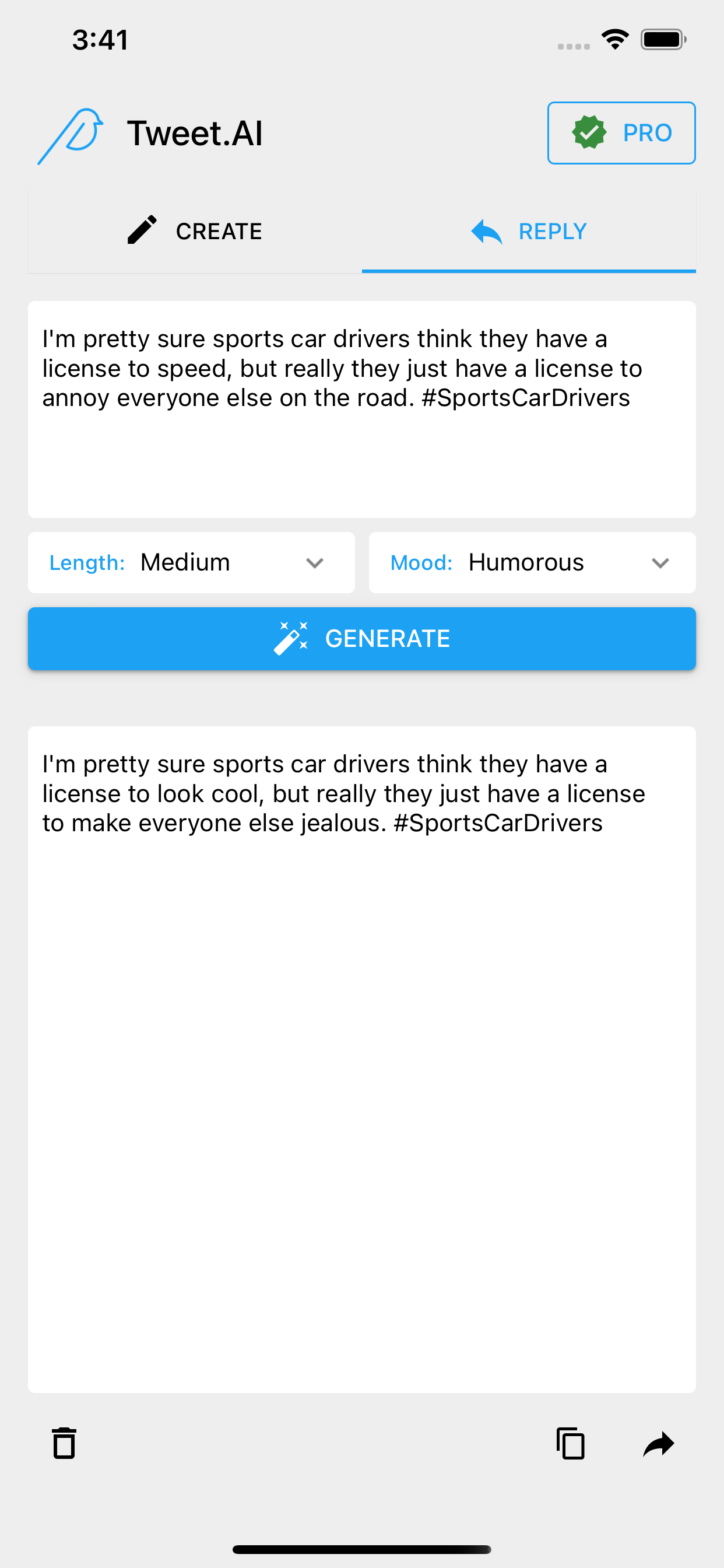 AI Tweet Writer (per Android & iOS) - Genera tweet e risposte perfette in diversi umori media 3