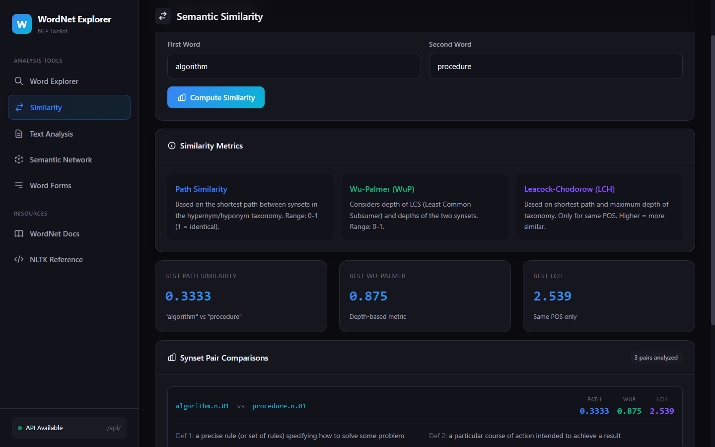 WordNet Explorer: NLP Toolkit gallery image