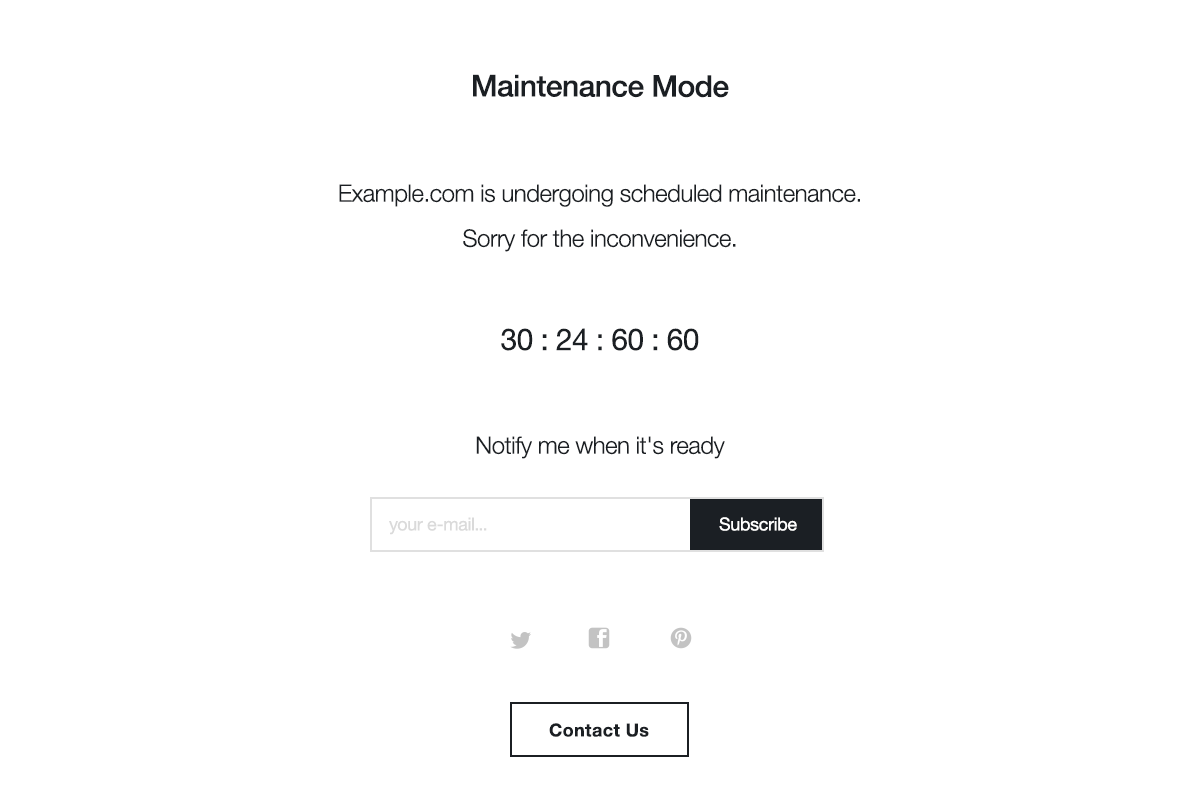 WP Maintenance Mode with Chatbot gallery image