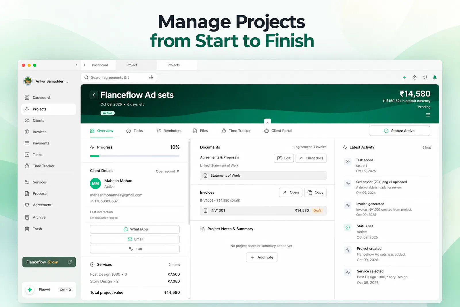 Flanceflow screenshot 2