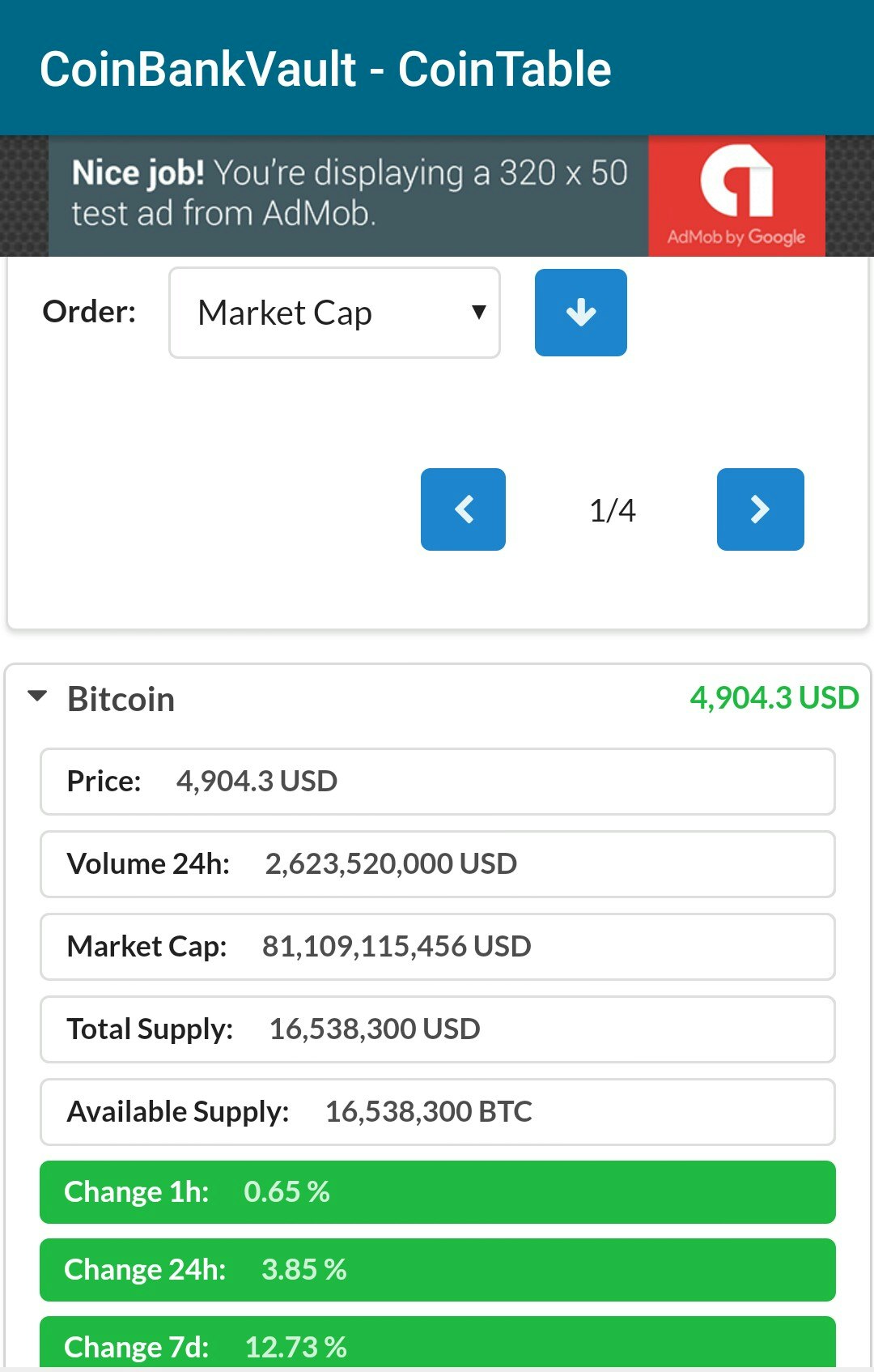 CryptoCurrencie - Coin Market Table gallery image