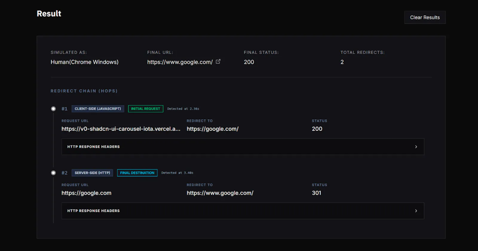 TrackRedirects screenshot 3